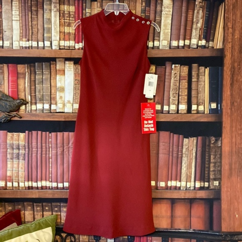 Evan Picone NWT Burgundy Rhinestone Dress Size 4